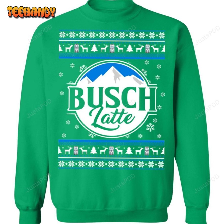 Busch Latte Ugly Christmas Sweater, All Over Print Sweatshirt, Ugly Sweater