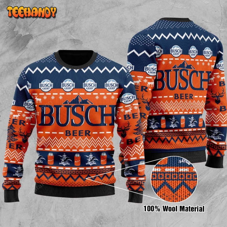 Busch Light Beer Ugly Christmas Sweater, All Over Print Sweatshirt, Ugly Sweater