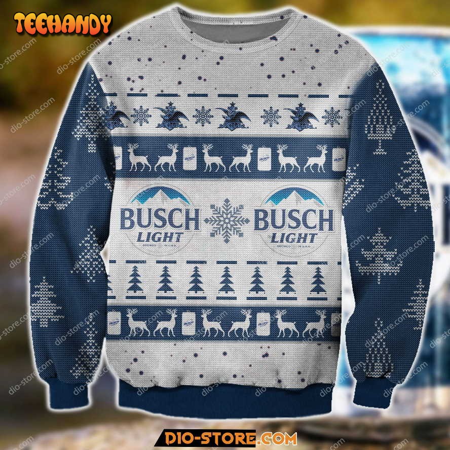 Busch Light Knitting Pattern For Unisex Ugly Christmas Sweater, Ugly Sweater