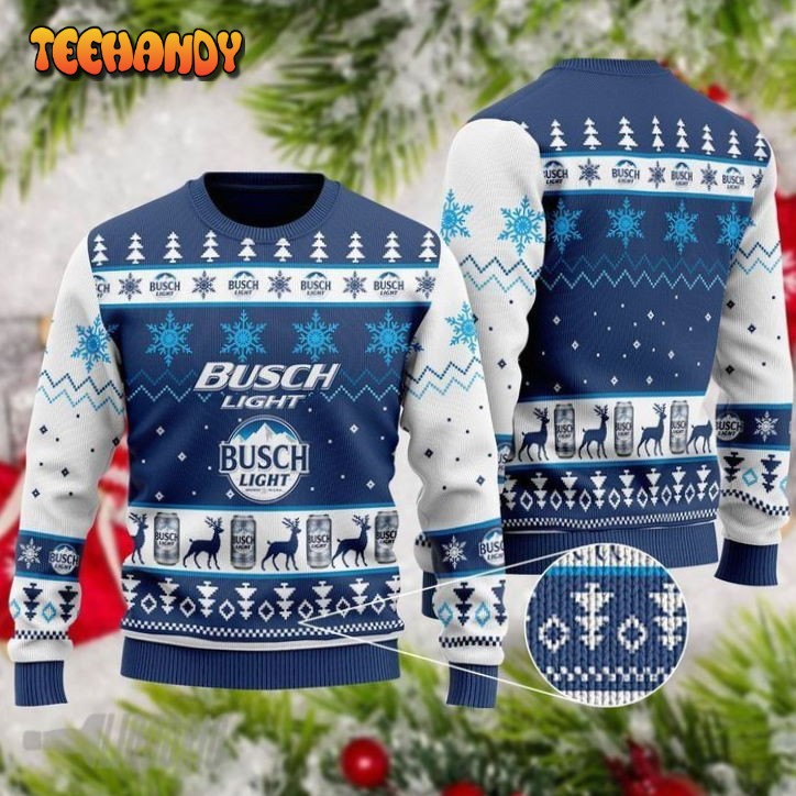 Bush light Ugly Christmas Sweater, All Over Print Sweatshirt, Ugly Sweater