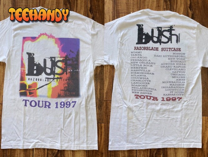 Bush Razorblade Suitcase Tour 1997 T-Shirt, Bush Rock Tour 1997 T-Shirt