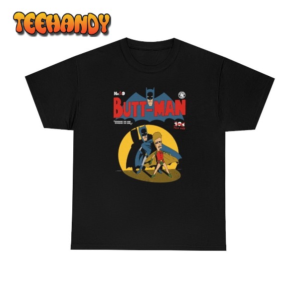 Buttman Beavis & Butthead Batman Comic Book Cover Parody Shirt