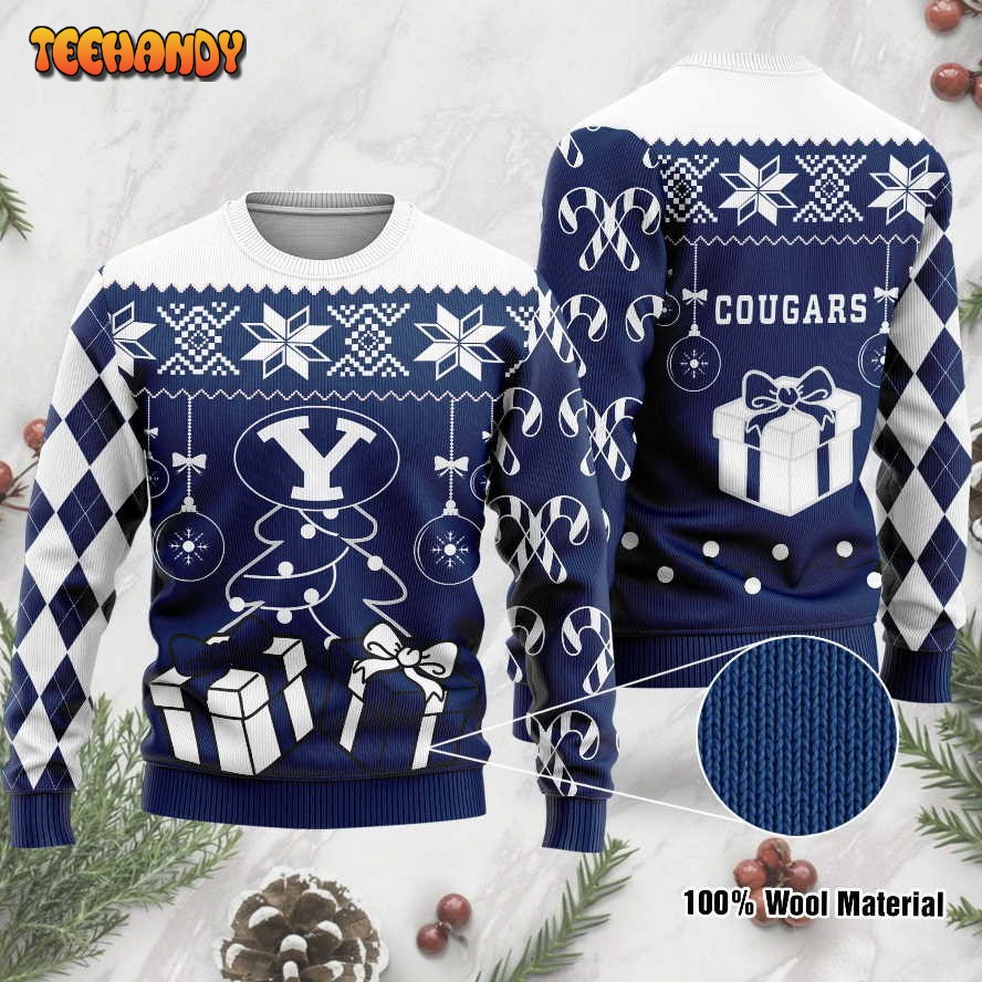 BYU Cougars Funny Ugly Christmas Sweater, Ugly Sweater