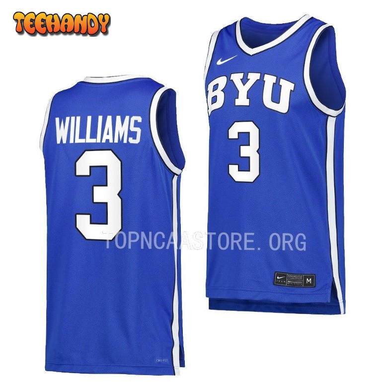 BYU Cougars Rudi Williams Royal Replica College Basketball Jersey