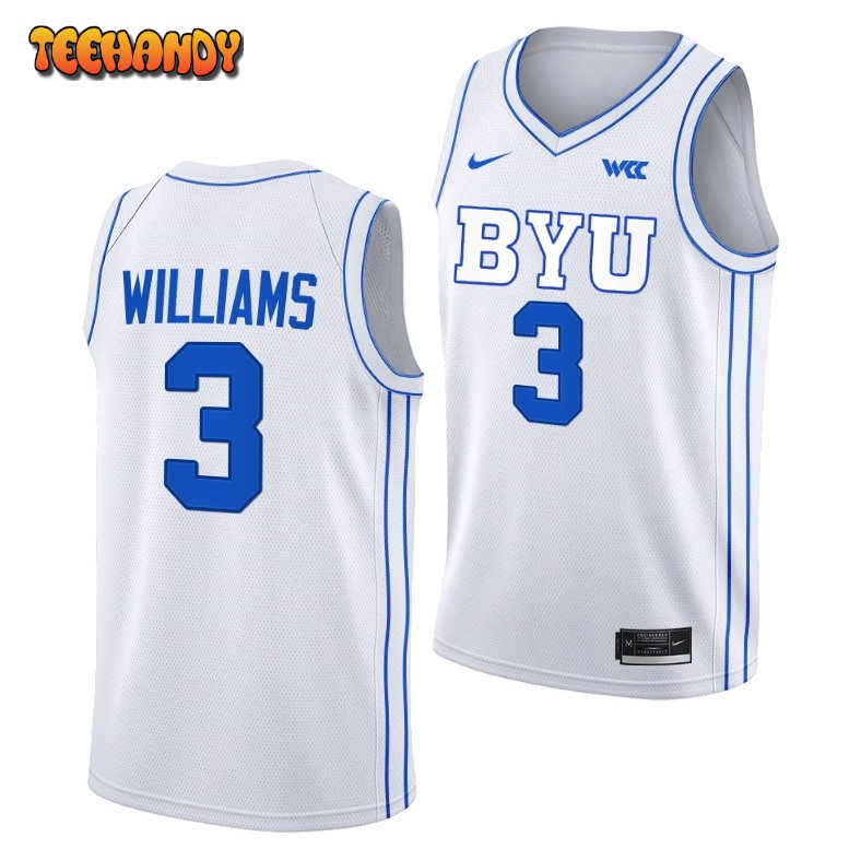 BYU Cougars Rudi Williams White Replica College Basketball Jersey