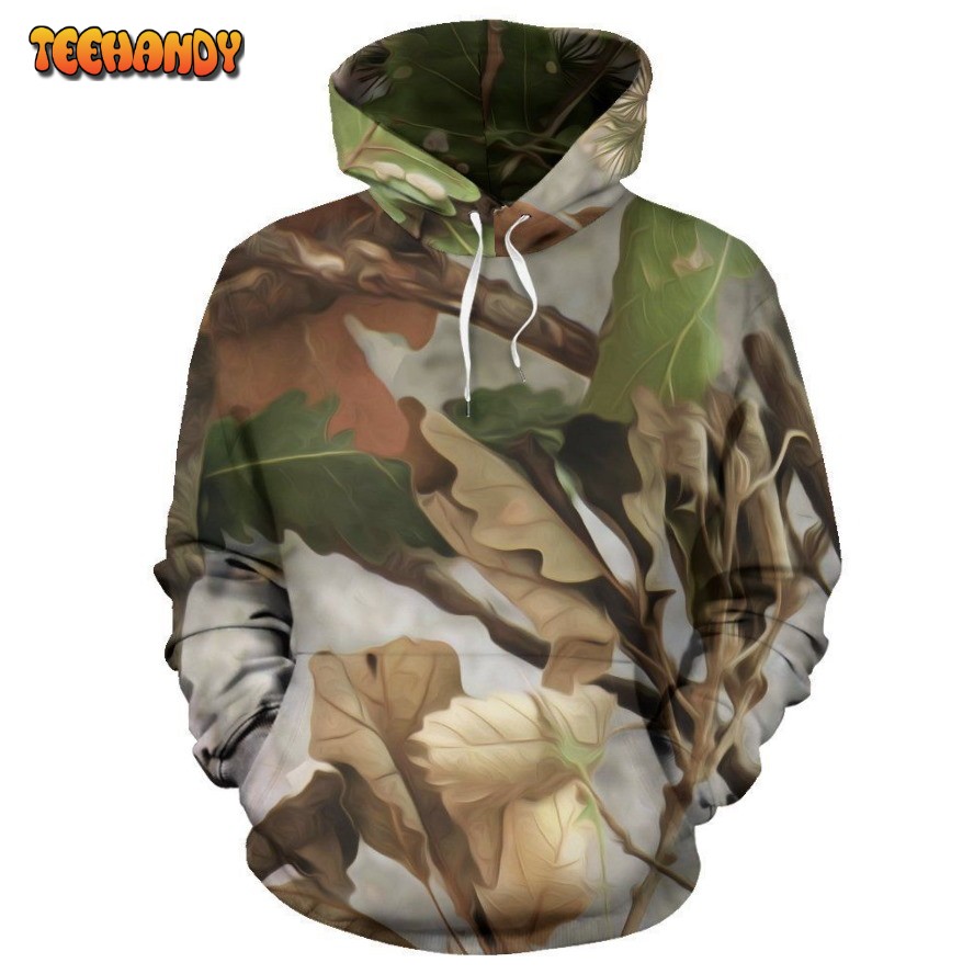 Camo Realistic Tree Forest Print Pullover 3D Hoodie For Men Women