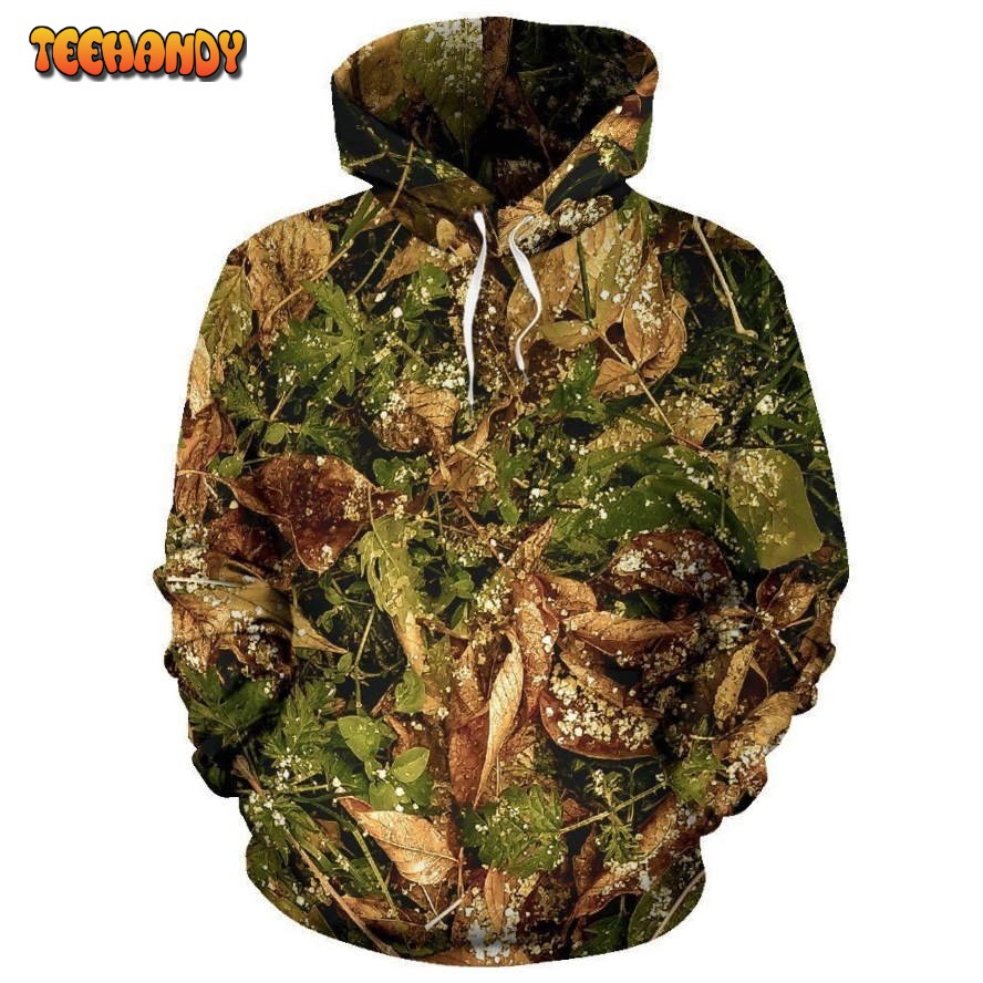 Camo Realistic Tree Forest Texture Print Pullover 3D Hoodie