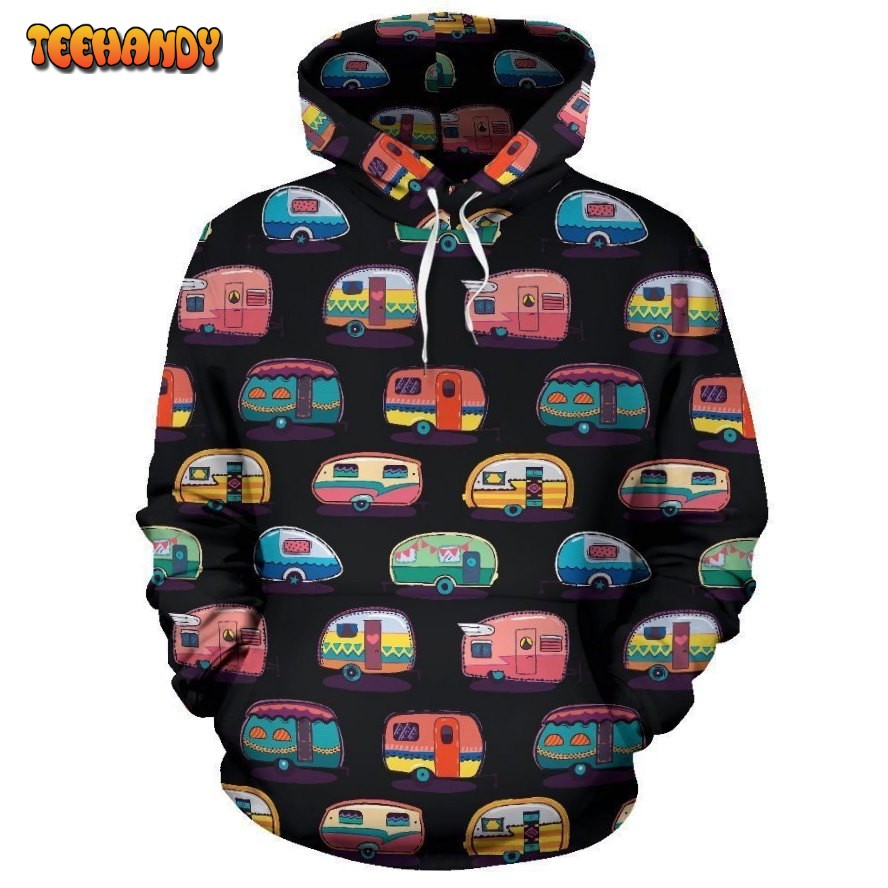 Camper Camping Pattern Pullover 3D Hoodie For Men Women All Over 3D