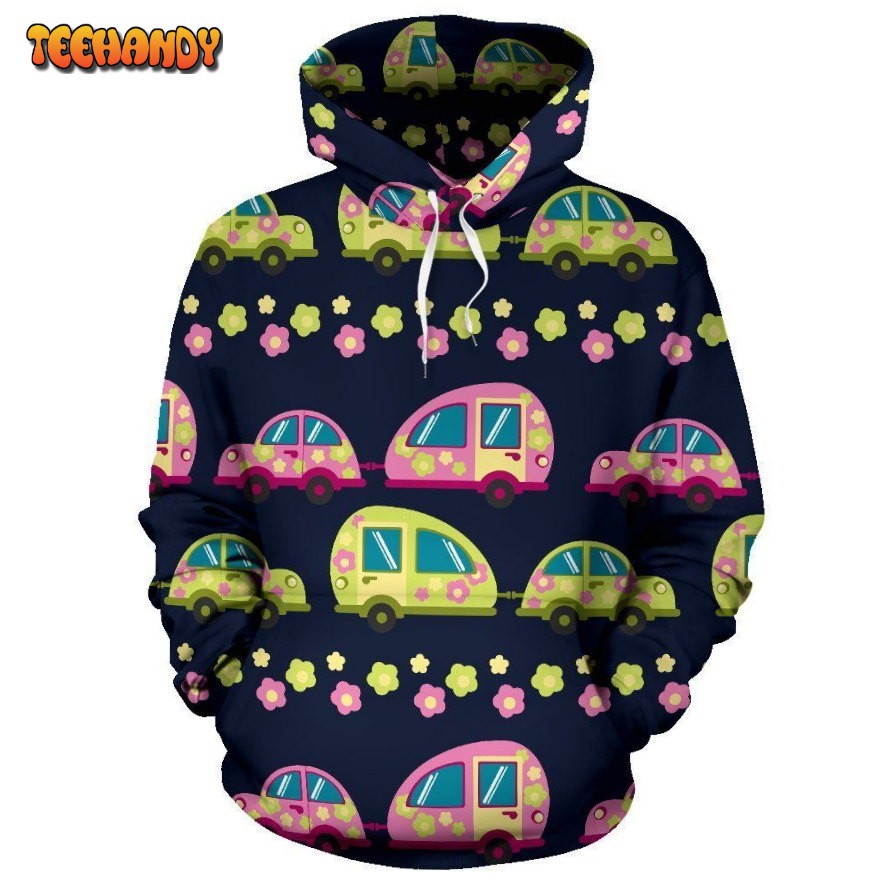 Camper Cute Camping Design No 3 Print Pullover 3D Hoodie