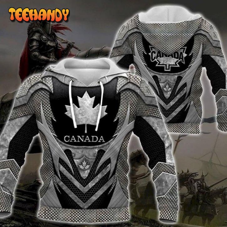 Canada Maple Leaf Armor Pullover And Zippered Hoodies Custom 3D