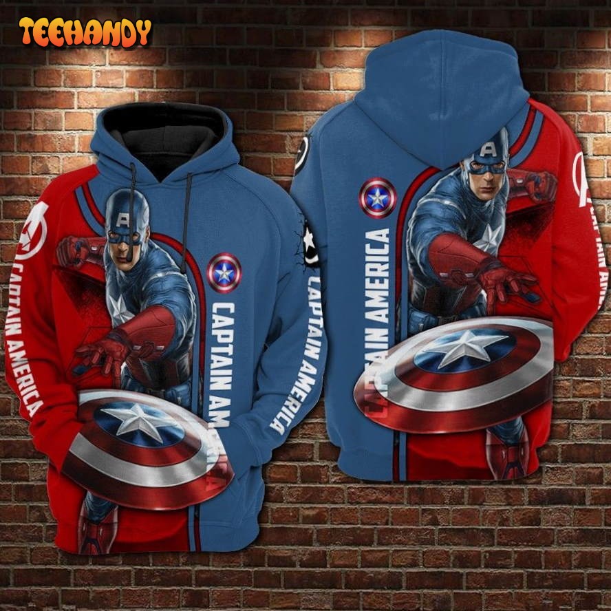 Captain America 3D Hoodie For Men For Women All Over Printed Hoodie