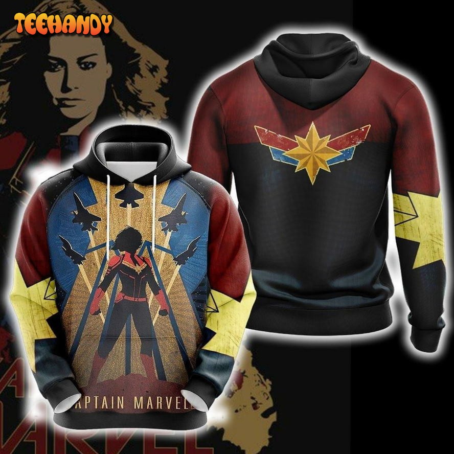 Captain Marvel  Unisex 3D Hoodie All Over Print Hoodie