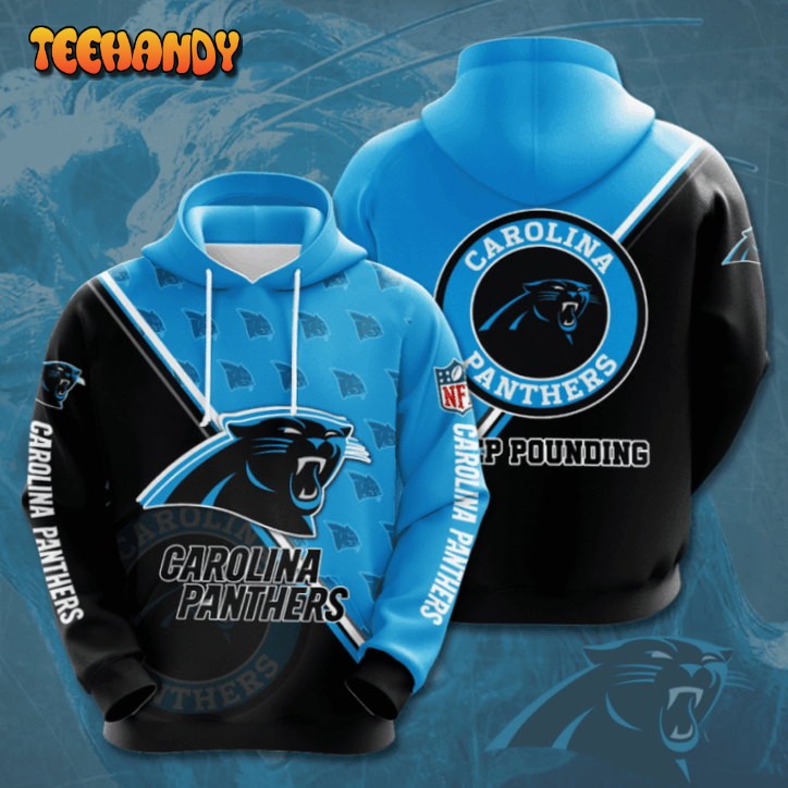 Carolina Panthers Football Zip 3D Hoodie All Over Print