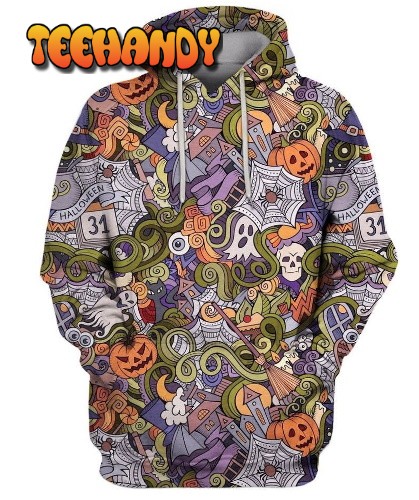 CARTOON VECTOR HAND DRAWN 3D Hoodie For Men For Women