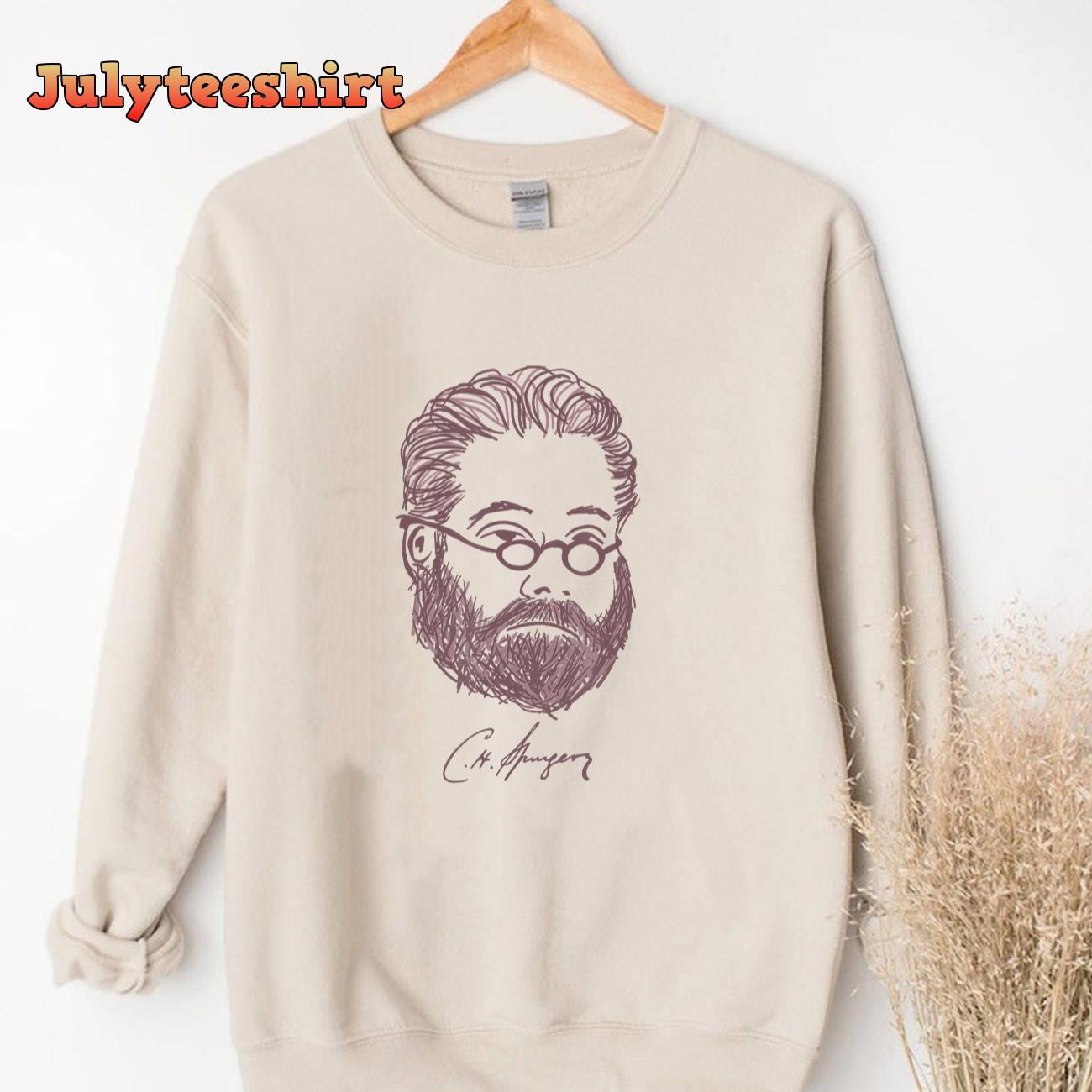 Charles Haddon Spurgeon Portrait with Full Beard and Glasses T-Shirt