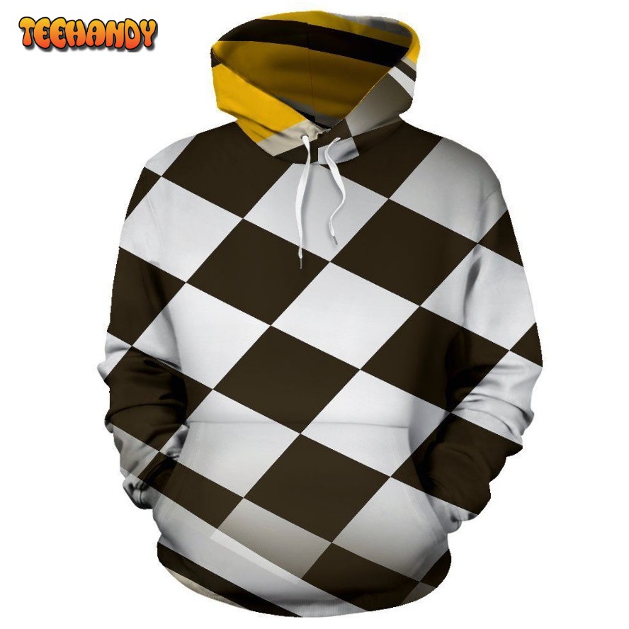 Checkered Flag Racing Style Pullover 3D Hoodie For Men Women Hoodie