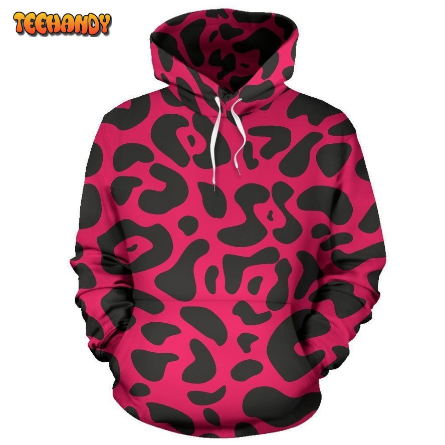 Cheetah Pink Print Pattern Pullover 3D Hoodie For Men Women Hoodie