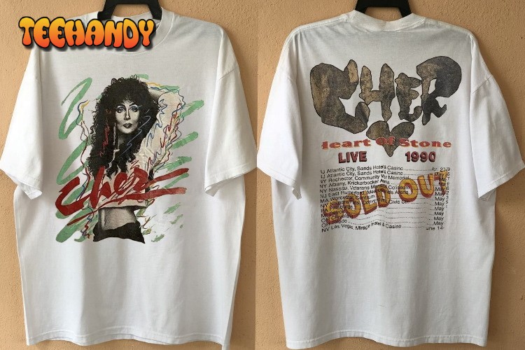 Cher Heart of Stone Live 1990 Sold Out Concert T-Shirt