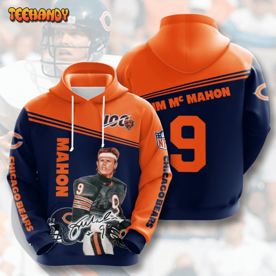 Chicago Bears Jim McMahon 9 3D Hoodie