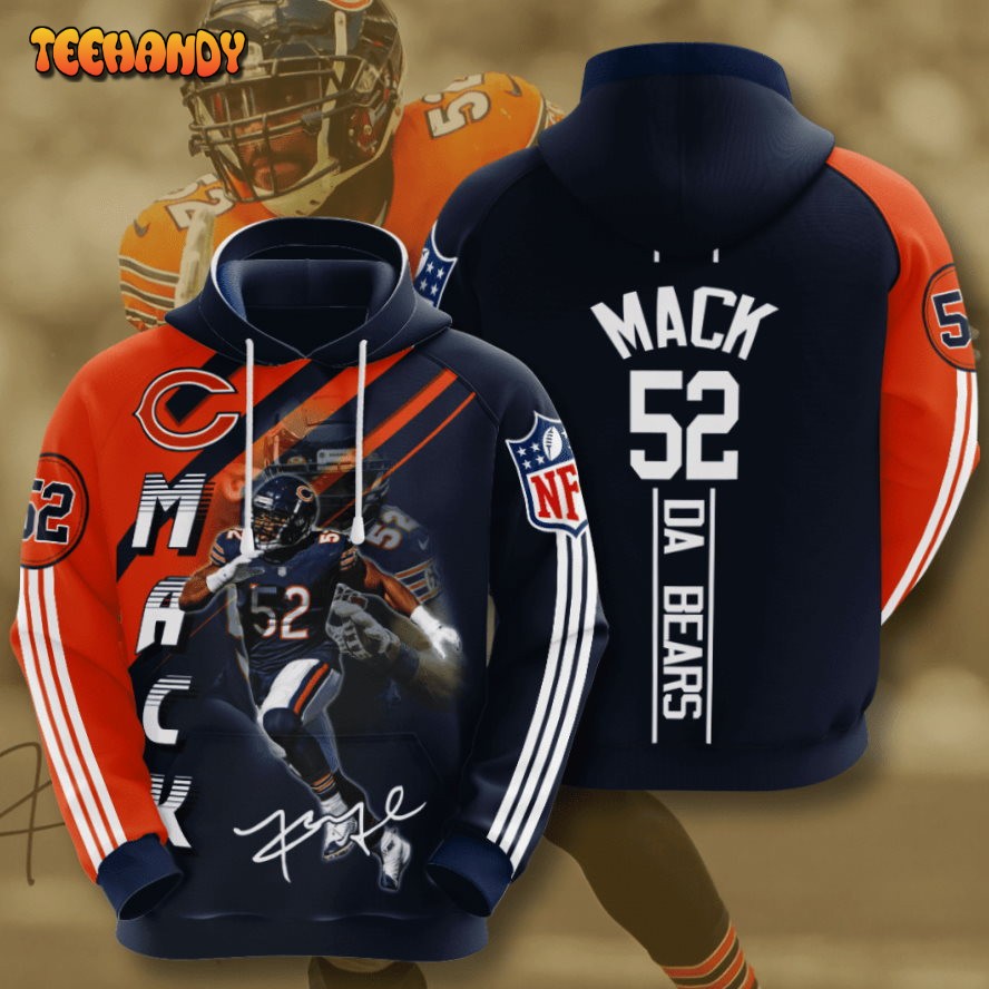 Chicago Bears Khalil Mack 3D Hoodie For Men For Women Hoodie