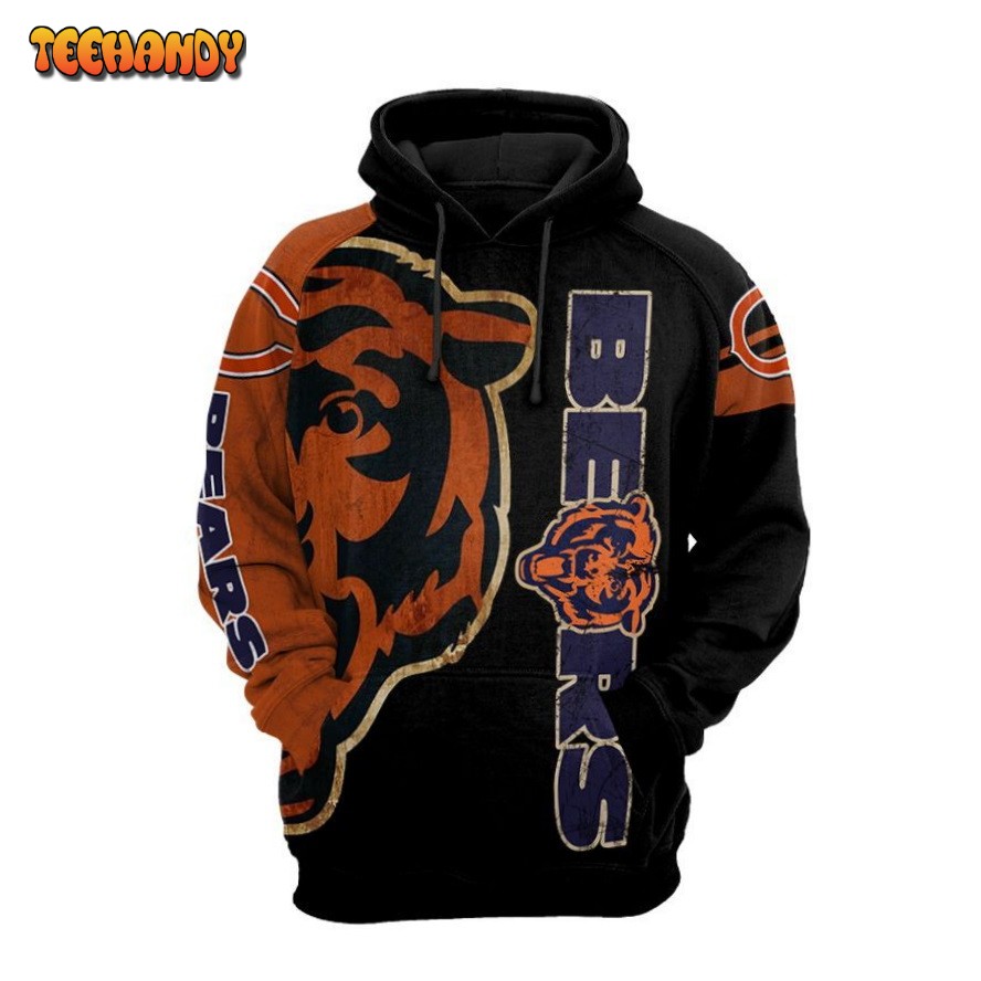 Chicago Bears Nfl Football Tiger 3d Hoodie For Men Women Chicago Bears