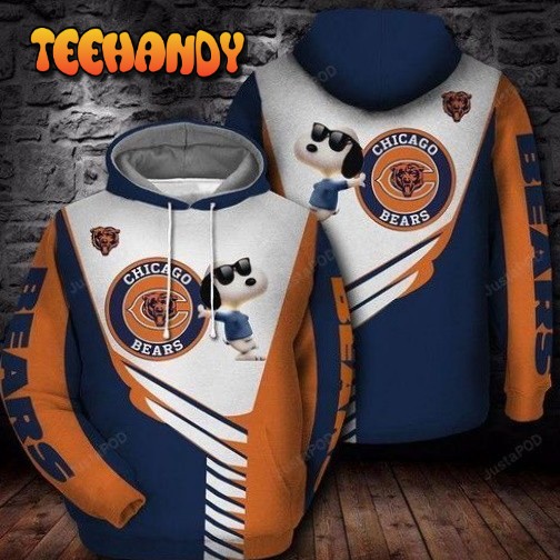 Chicago Bears Snoopy Pullover And Zippered Hoodies Custom 3d Hoodie