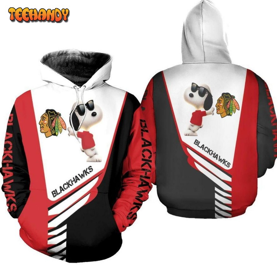 Chicago Blackhawks Snoopy For Lover Hoodie 3D Hoodie 2