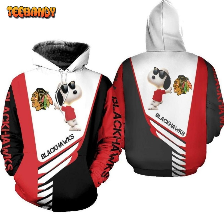 Chicago Blackhawks Snoopy For Lover Hoodie 3D Hoodie
