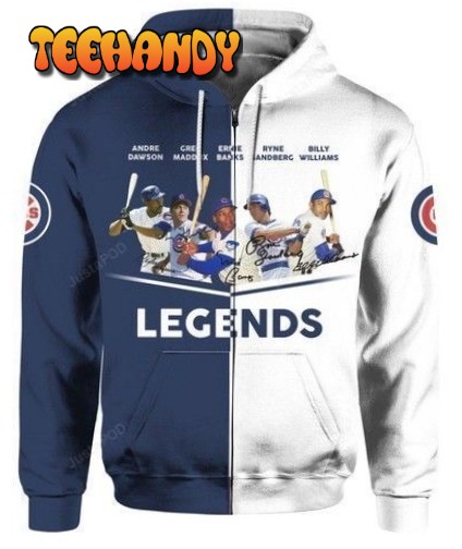 Chicago Cubs Legend Pullover And Zippered Hoodies Custom 3d Hoodie