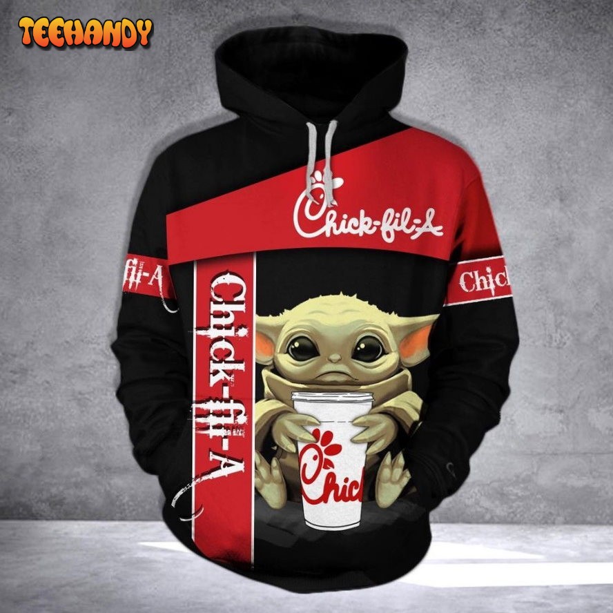 CHICK FILL A BABY YODA 3D Hoodie All Over Printed Hoodie