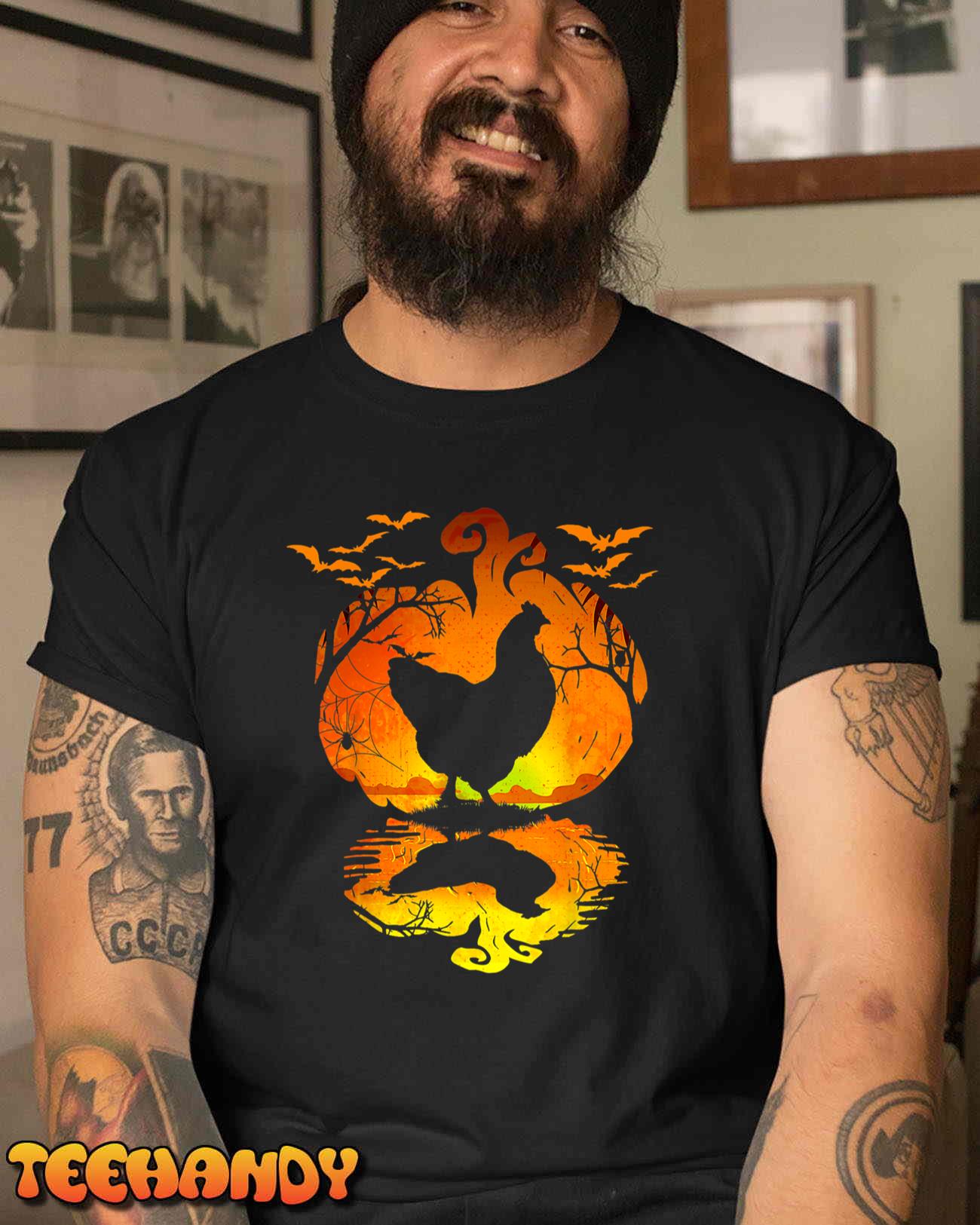 Chicken Halloween Costume Pumpkin Chicken Lovers Fall Season T-Shirt