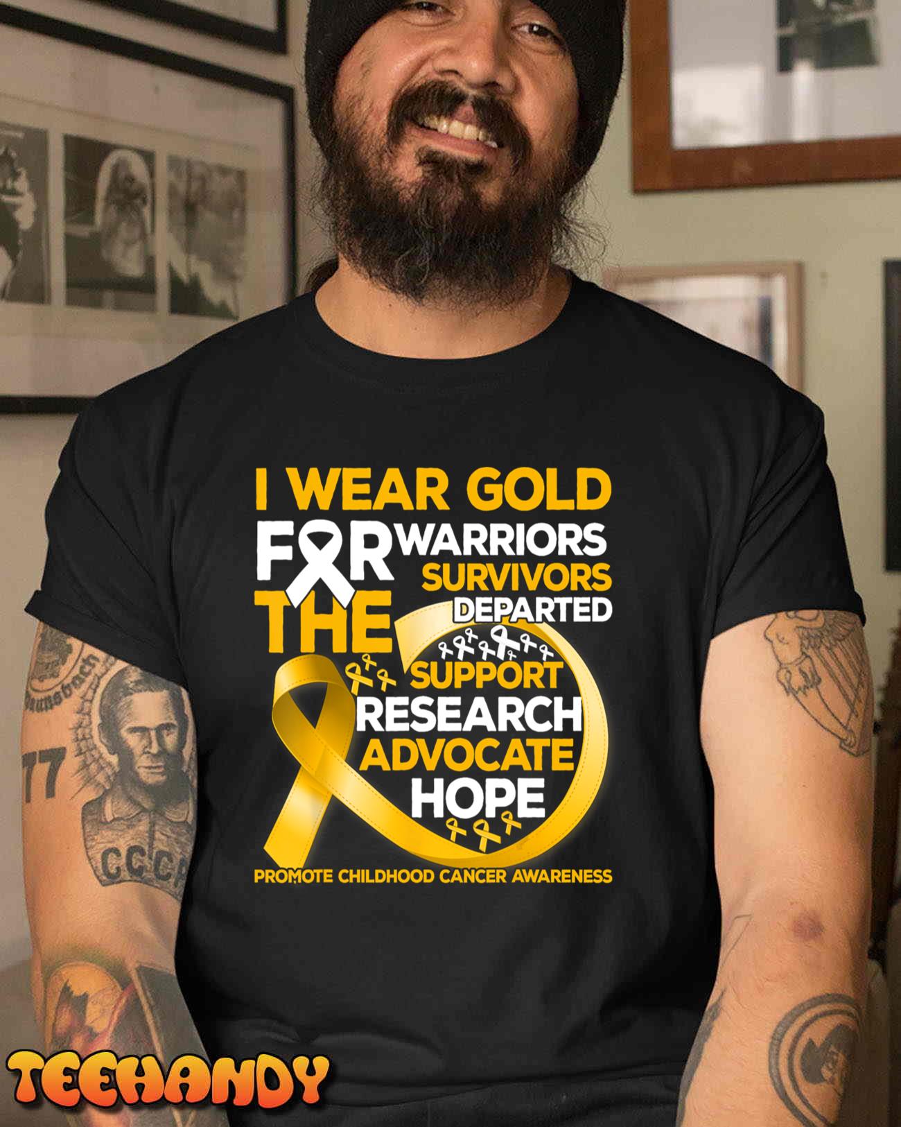 Childhood Cancer Awareness I Wear Gold For A Child Fight T-Shirt