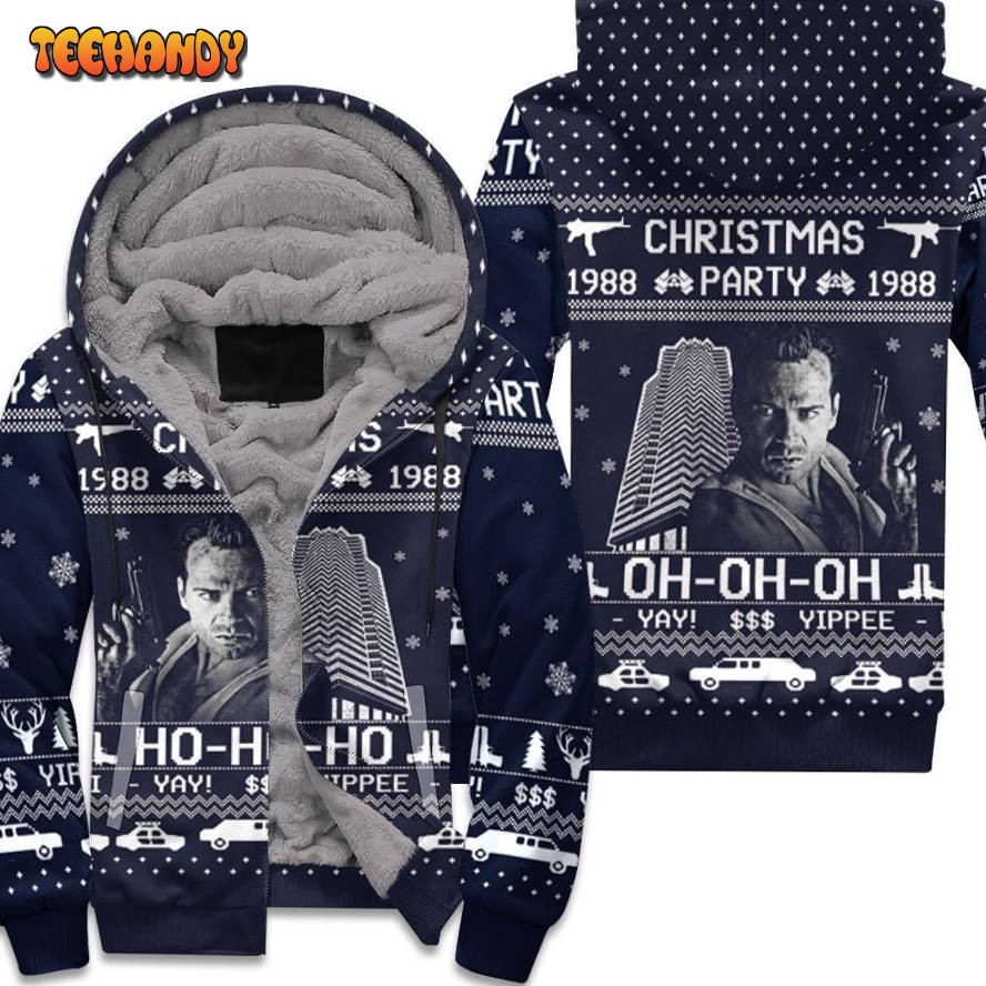 Christmas 1988 Party Ho Ho Ho Yippee Ki Yay Die Hard 3D Hoodie