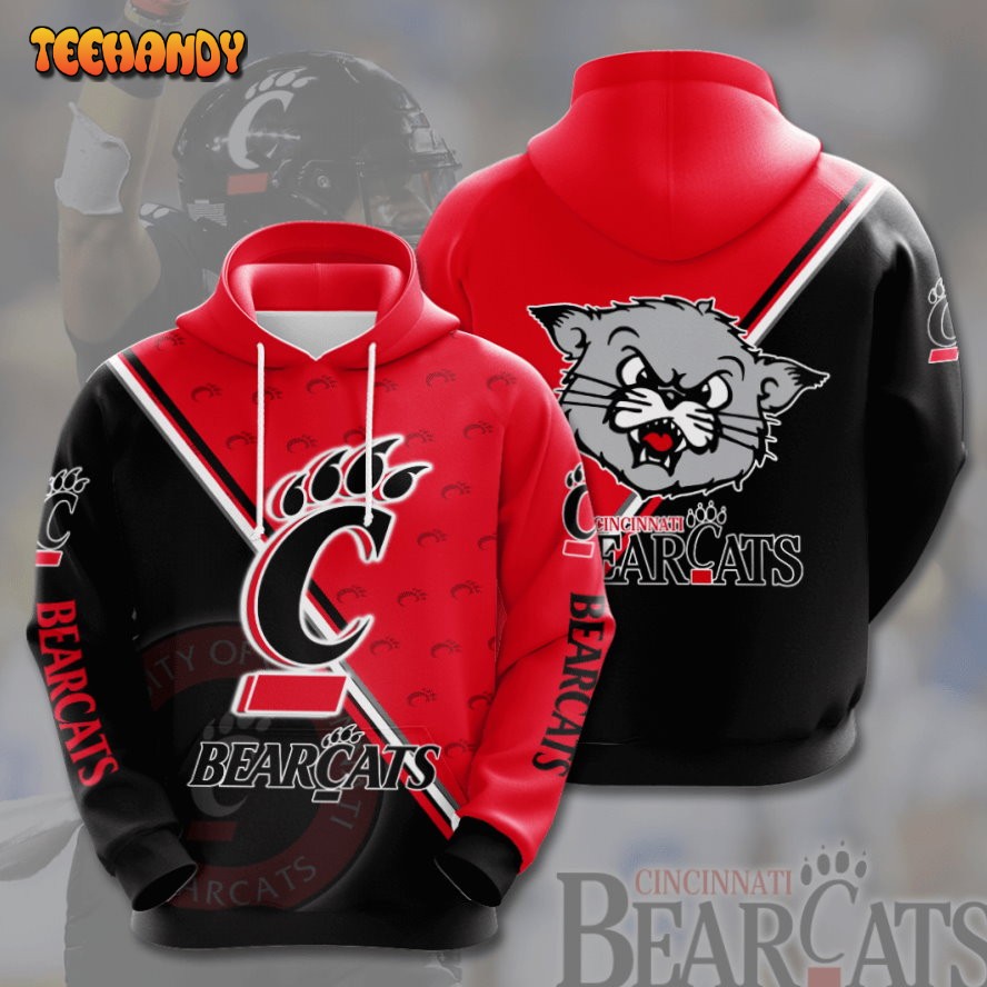 Cincinnati Bearcats Ncaa 3D Cincinnati Bearcats All Over Print 3D Hoodie