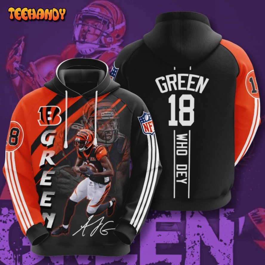 Cincinnati Bengals A.J. Green 3D Hoodie Sweatshirt For Fans Men Women