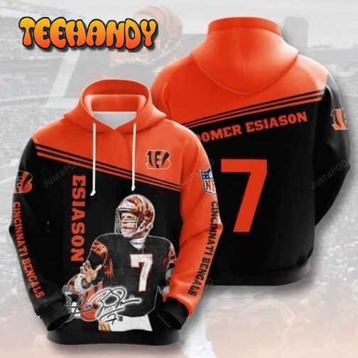 Cincinnati Bengals Esiason 7 Pullover And Zippered Hoodies Custom 3d