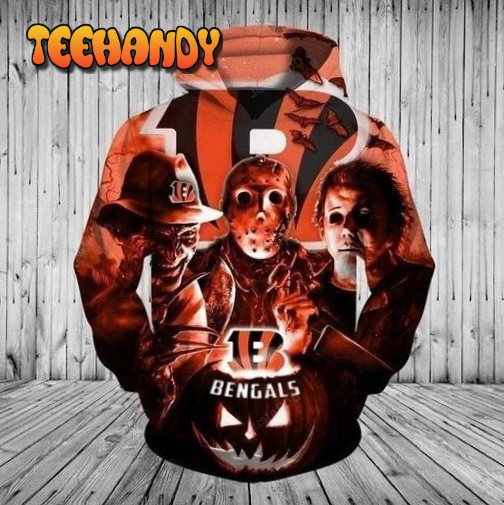 Cincinnati Bengals Halloween Horror Night Pullover Zippered Hoodies