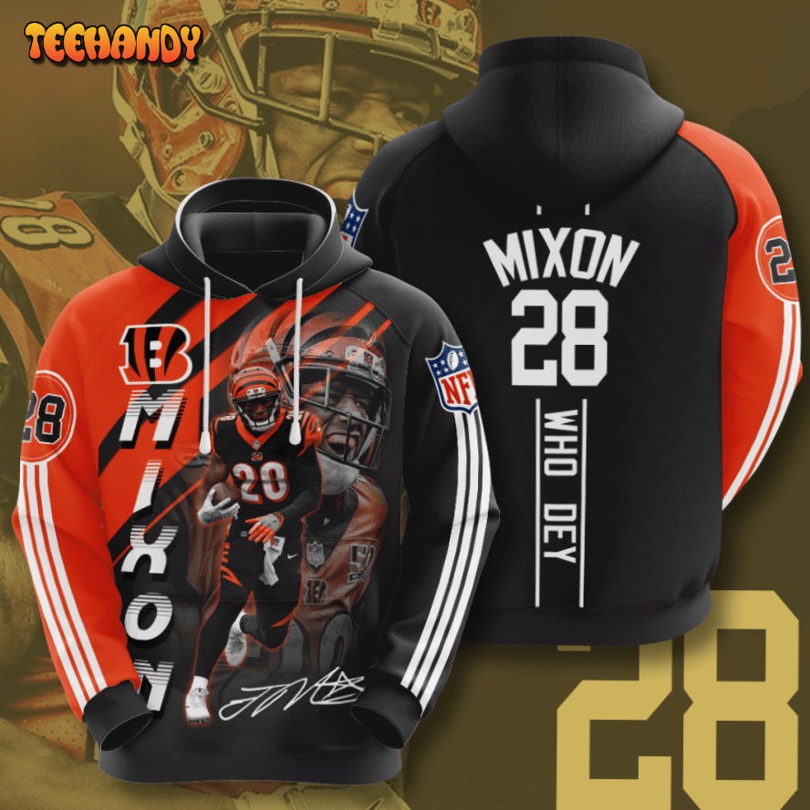 Cincinnati Bengals Joe Mixon 3D Hoodie For Men For Women