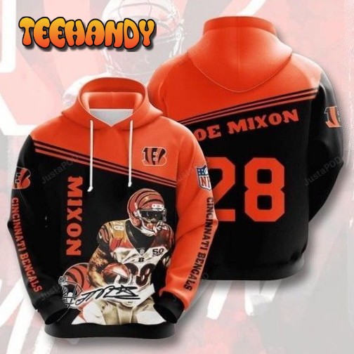 Cincinnati Bengals Mixon 28 Pullover And Zippered Hoodies Custom 3d