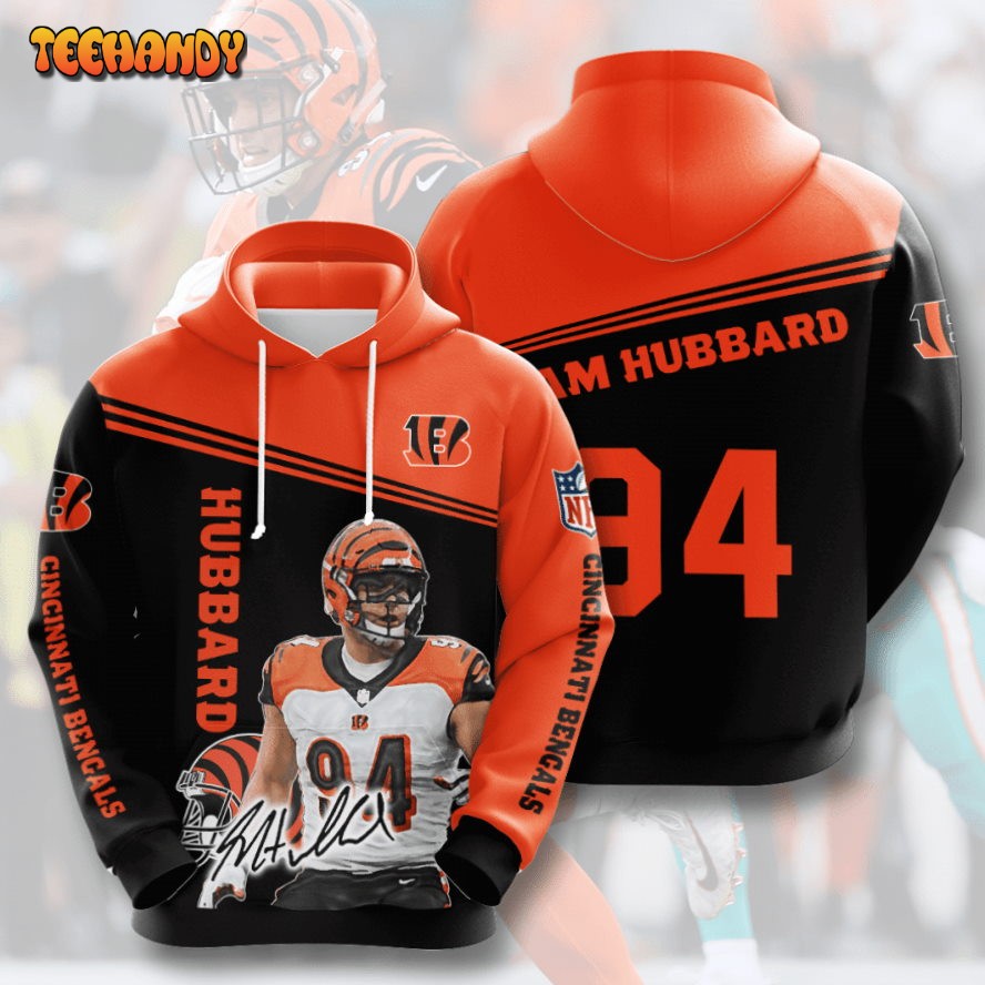 Cincinnati Bengals Sam Hubbard 94 3D Hoodie