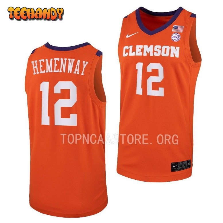 Clemson Tigers Alex Hemenway Orange Replica College Basketball Jersey