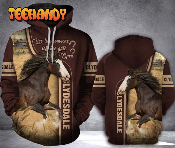 Clydesdale Horse 3D Hoodie For Men For Women All Over Printed Hoodie