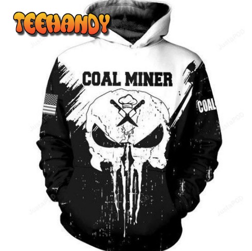 Coal Miner Skull Us American 3d Hoodie For Men For Women