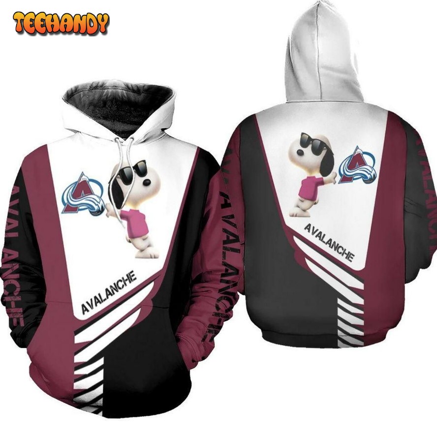 Colorado Avalanche Snoopy For Lover Hoodie 3D Hoodie Sweater