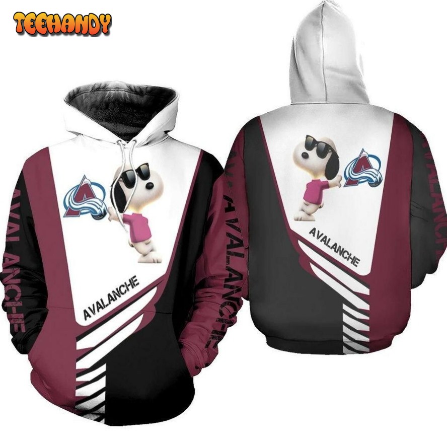 Colorado Avalanche Snoopy For Lover Hoodie 3D Hoodie Sweater Hoodie