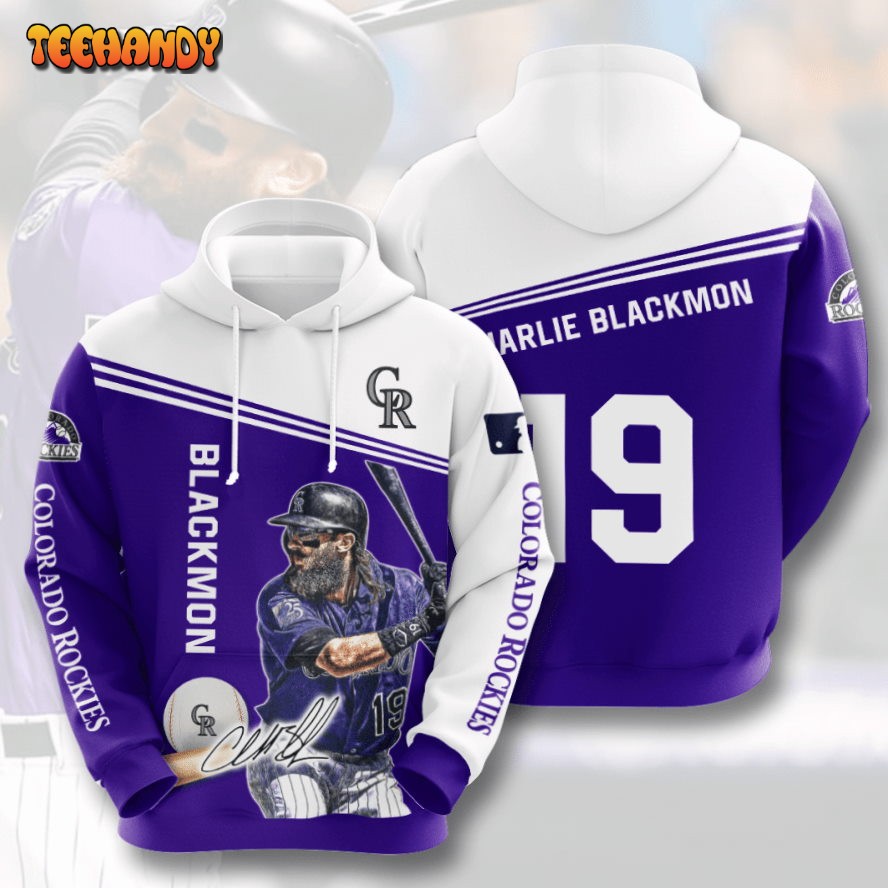 Colorado Rockies Charlie Blackmon 19 3D Hoodie