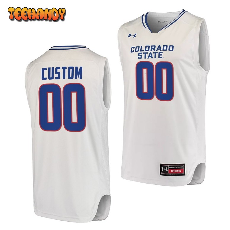 Colorado State Rams Custom White College Basketball Jersey