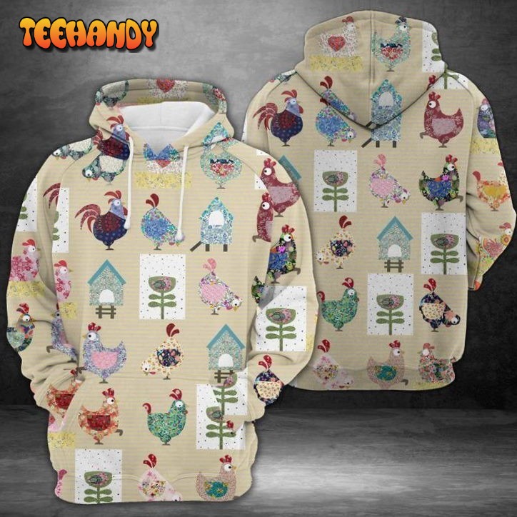 Colorful Chicken 3D Hoodie For Men For Women All Over Printed Hoodie