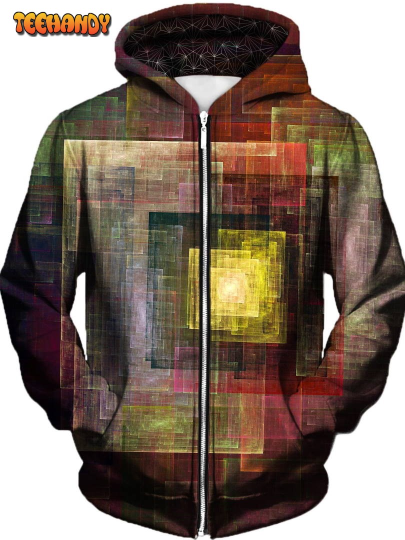 Colorful Impression Unisex Zip-Up 3D Hoodie For Men Women All Over 3D