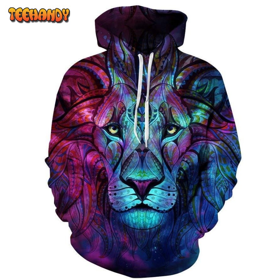 Coloured glaze lion 3D 3D Hoodie For Men Women Hoodies